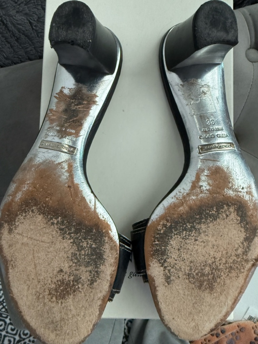 Dolce & Gabbana Black Leather Buckle Mules - Picture 2 of 11
